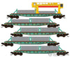 Micro Trains Line N Concrete Tie Flatcar 5-Pack With Load - Ready To Run Handler Kit Union Pacific