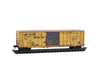 Micro Trains N 02544437 50’ Rib-Side Boxcar Plug Door No Roofwalk - UP ex-Railbox Weathered Freight Cars