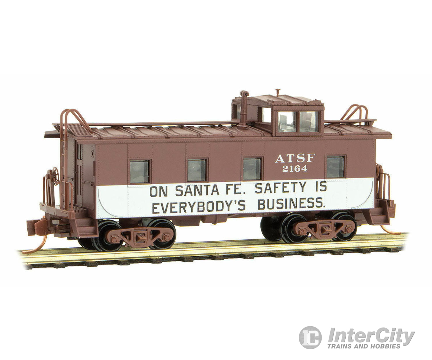 Micro Trains N 10000370 36 Riveted Steel Cupola Caboose 2-Pack - Ready To Run -- Santa Fe #2164 1579