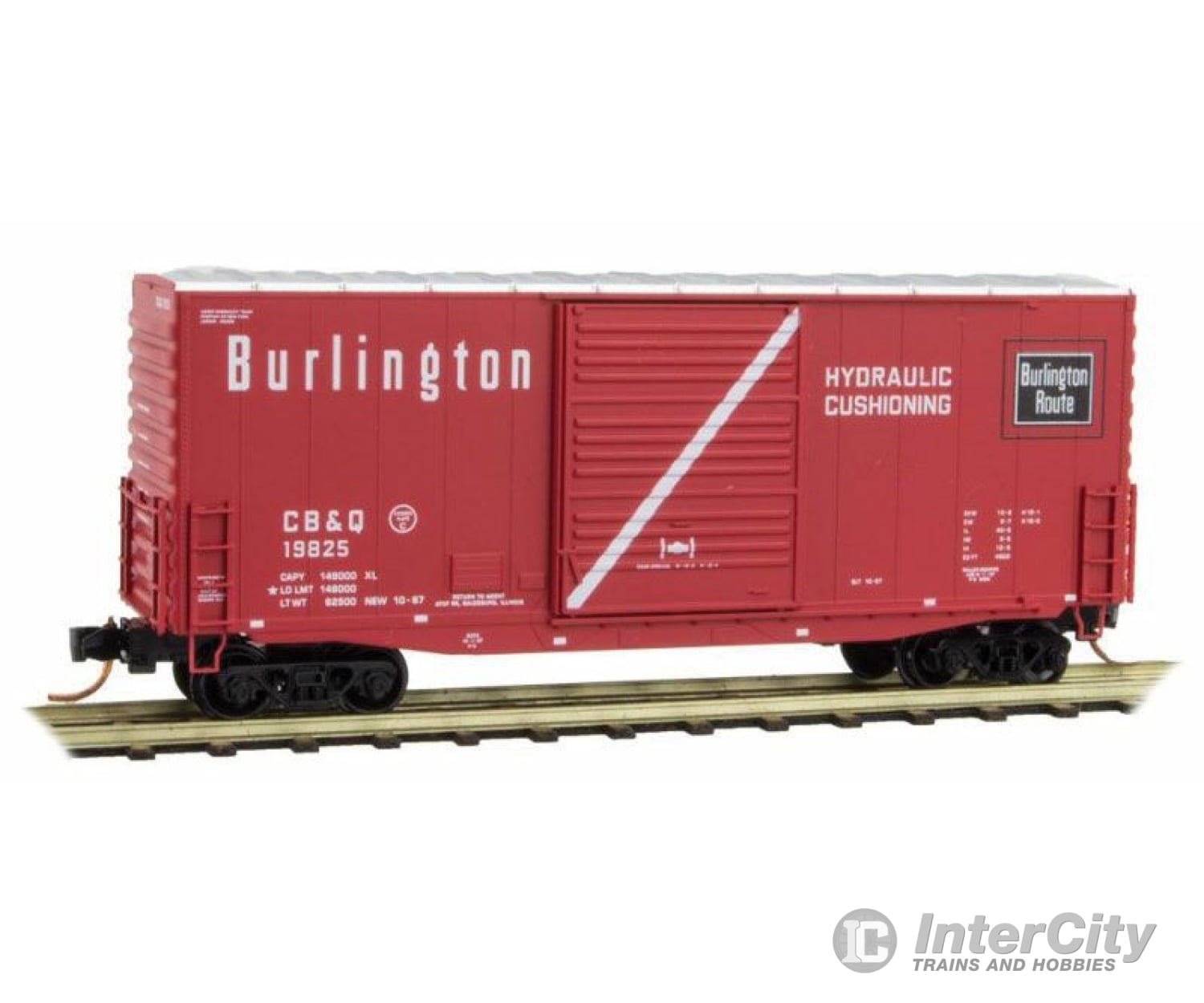 Micro Trains N 10100140 Pullman-Standard 40 Hy-Cube Boxcar - Ready To Run -- Chicago Burlington &