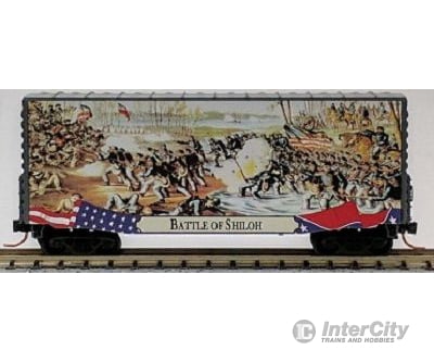 Micro Trains N 10100704 40 Hy-Cube Boxcar - Ready To Run -- Civil War Series Car #4 Battle Of Shiloh