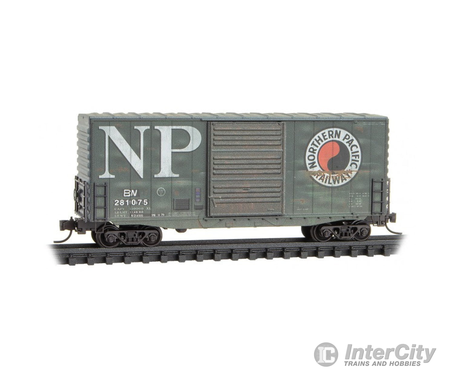 Micro Trains N 10144011 Pullman-Standard 40 Hy-Cube Boxcar - Ready To Run -- Northern Pacific Bn