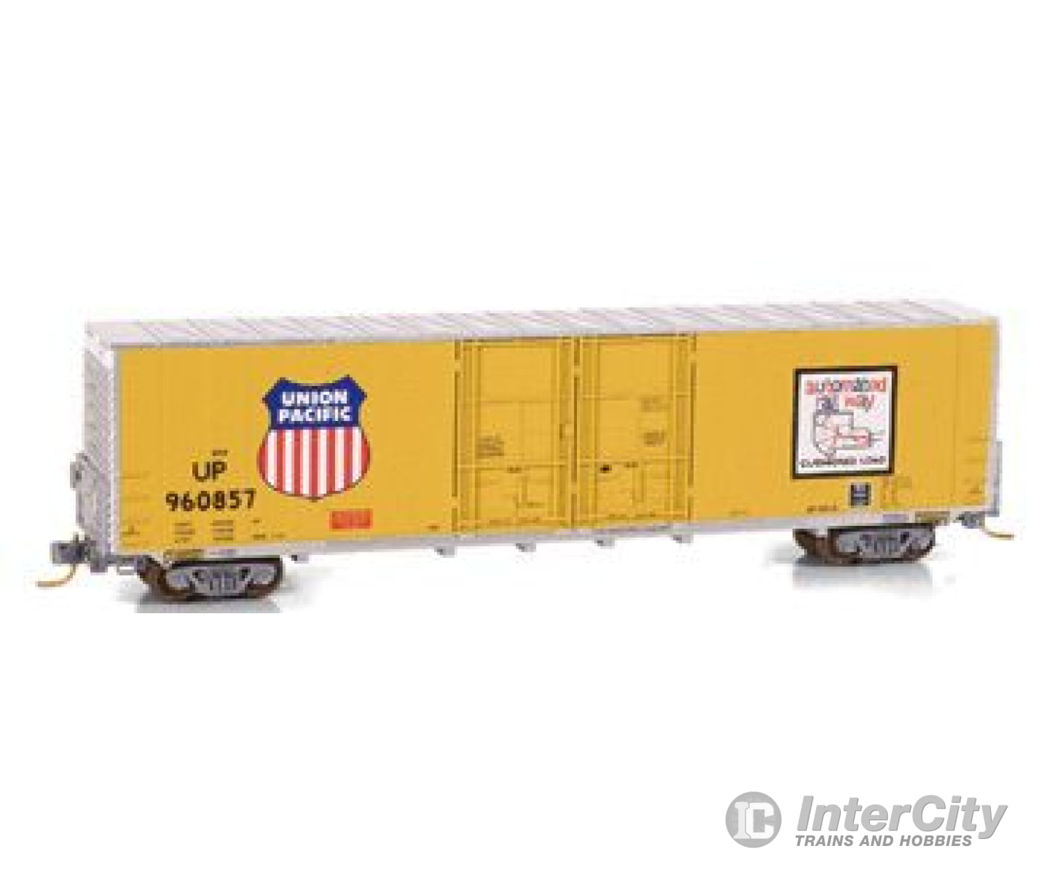 Micro Trains N 10200020 60 Excess Height Boxcar - Ready To Run -- Union Pacific #960857 (Armour