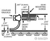 Micro Trains N 102006 Kato Coupler Conversion -- Fits Sd40 Medium Shank - Assembled 2 Pairs Couplers