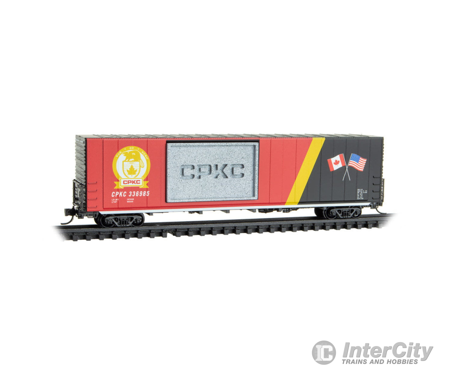 Micro Trains N 10200846 60’ Excess-Height Double-Door Boxcar W/Granite Insert - Ready To Run Cpkc