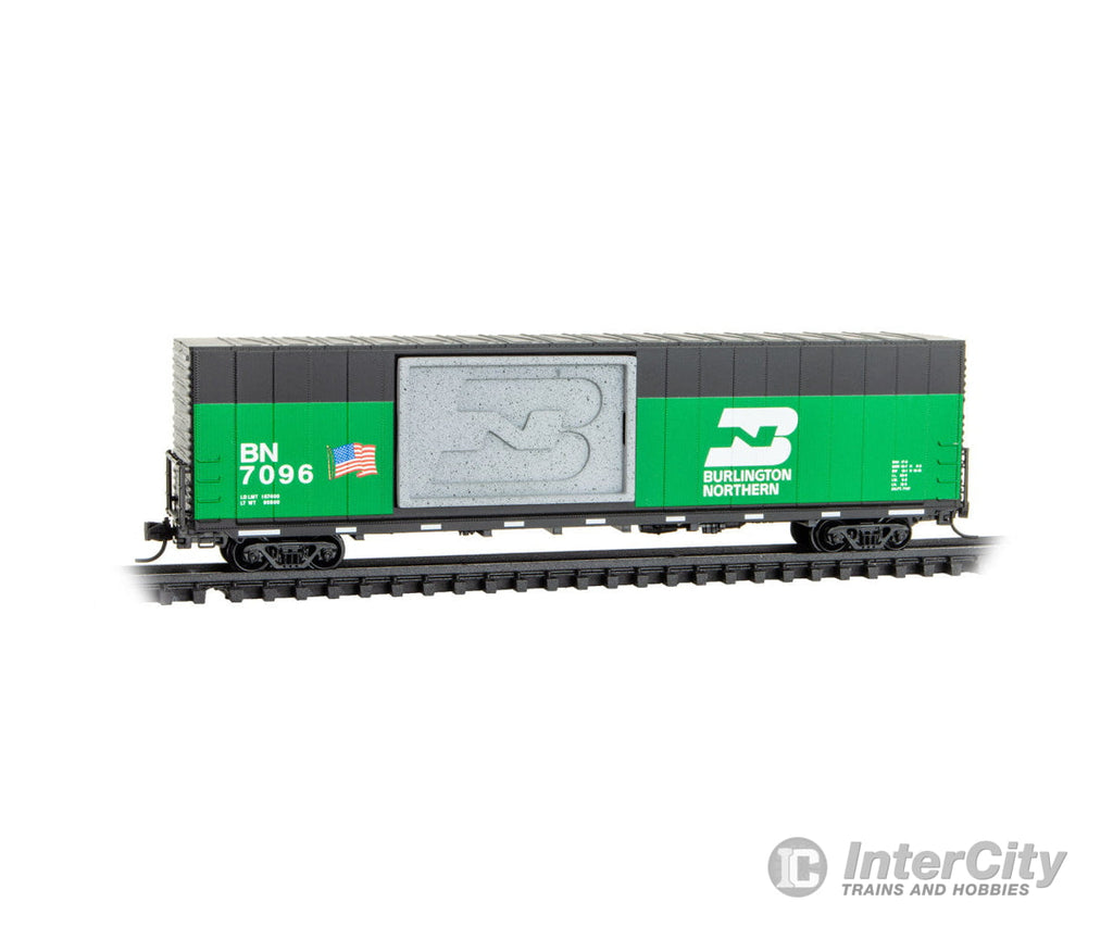 Micro Trains N 10200851 Modified 60’ Excess-Height Double-Plug-Door Boxcar - Ready-to-Run - Burlington Northern #7096