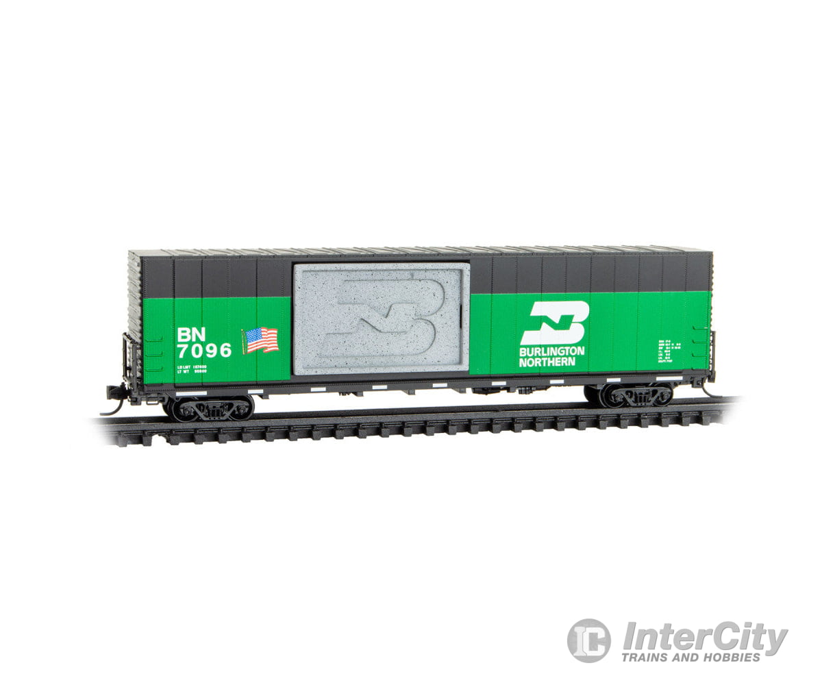 Micro Trains N 10200851 Modified 60’ Excess-Height Double-Plug-Door Boxcar - Ready-to-Run - Burlington Northern #7096