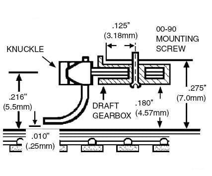 Micro Trains N 102009 #1023 Magne-Matic(R) Coupler - Assembled -- With Body Mount Draft Gear 2 Pair