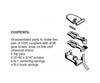 Micro Trains N 102012 Magne-Matic Coupler W/Body Mount Draft Gear - 2 Pairs -- Kit; Brown Couplers &