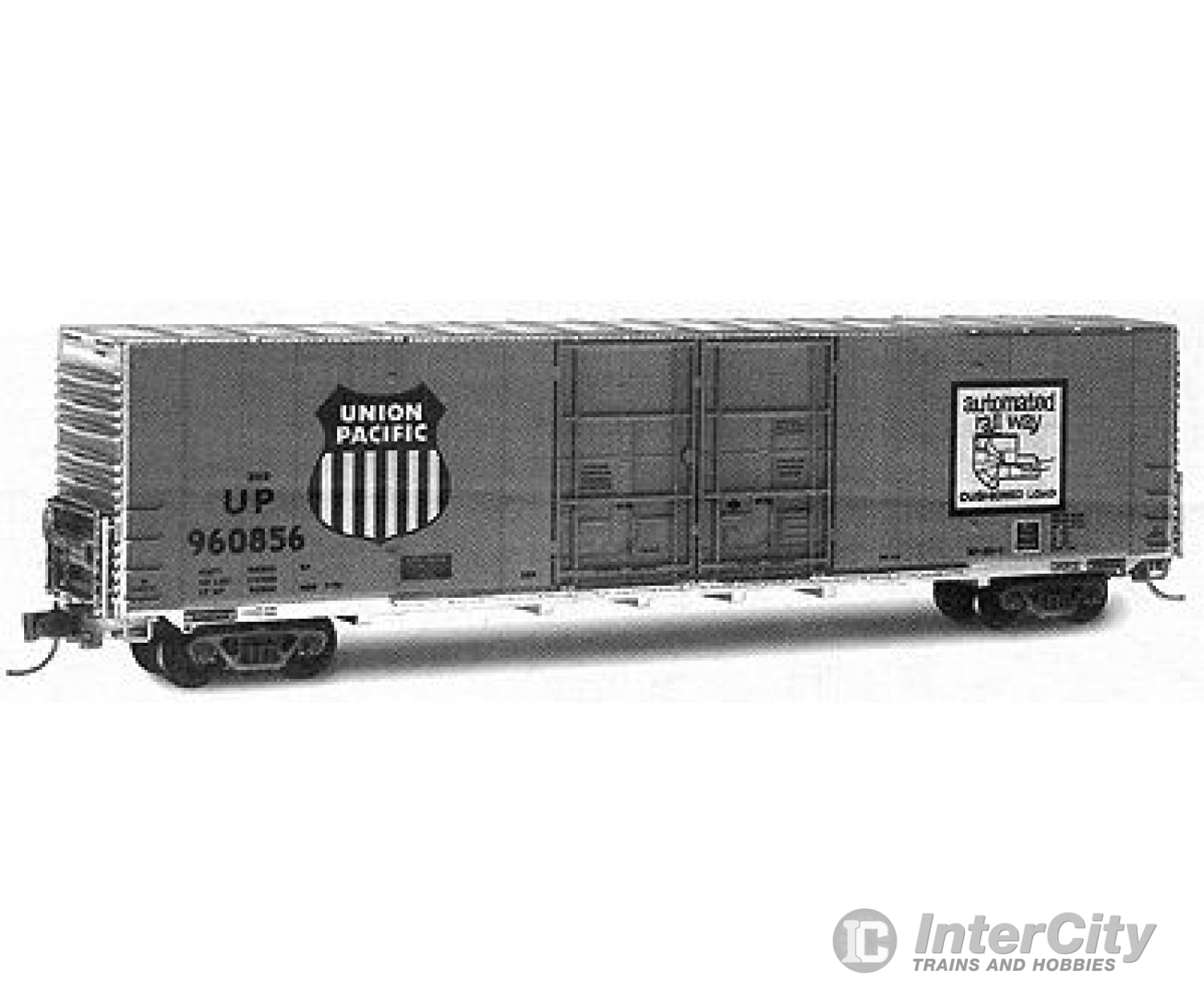 Micro Trains N 102020 60 Excess Height Boxcar -- Up #960861 W/Double Plug Doors (Aluminum Roof &