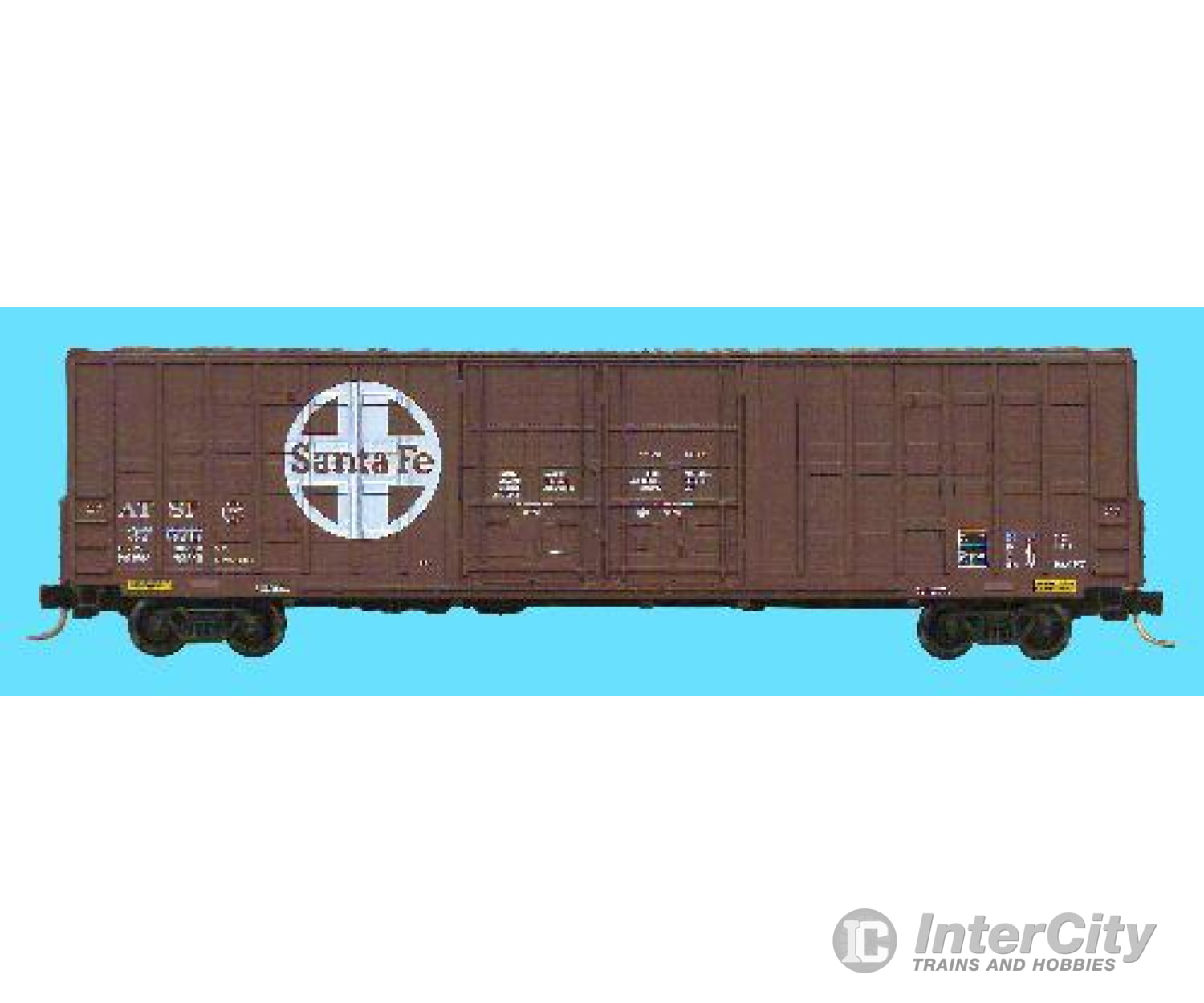 Micro Trains N 103030 60 Excess Height Boxcar -- Atsf #37575 (Dark Red Circle Cross Herald) Freight