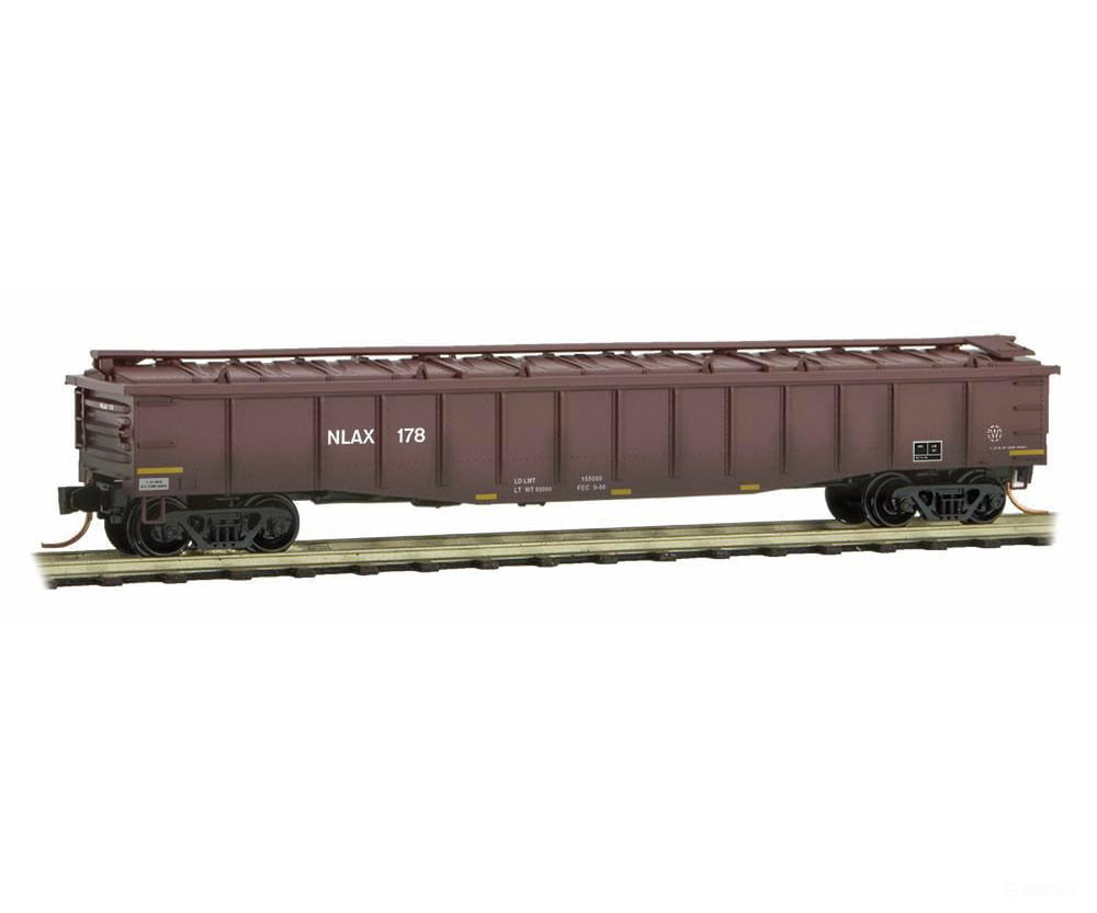 Micro Trains N 10600130 50 14-Panel Covered Gondola W/Fixed Ends - Ready To Run -- Nasa Nlax #178