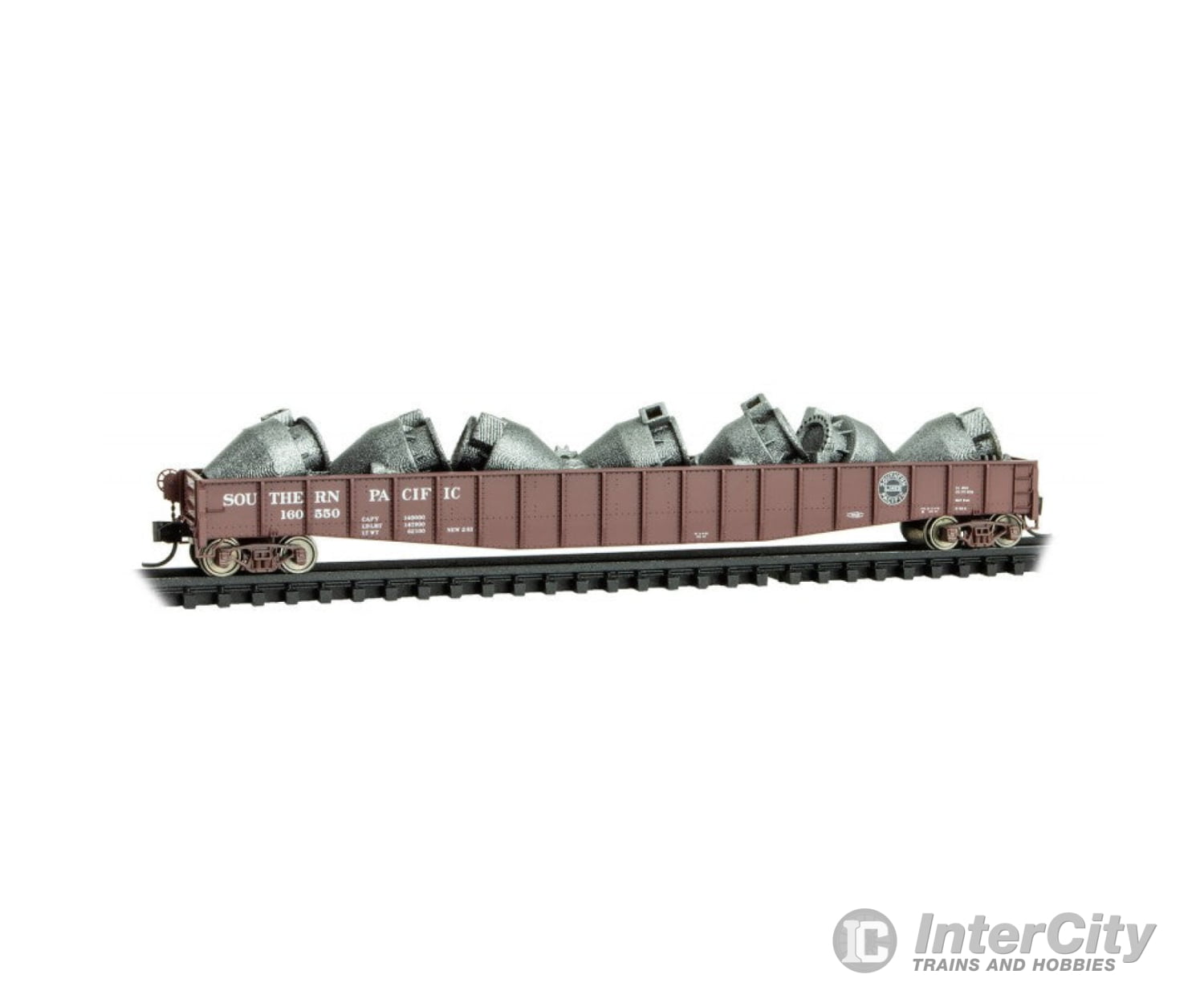 Micro Trains N 10700080 65’ Mill Gondola With Drop Ends & Scrap Metal Load - Southern Pacific