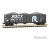 Micro Trains N 10800400 100-Ton 3-Bay Ribside Open Hopper With Coal Load - Ready To Run -- Rock