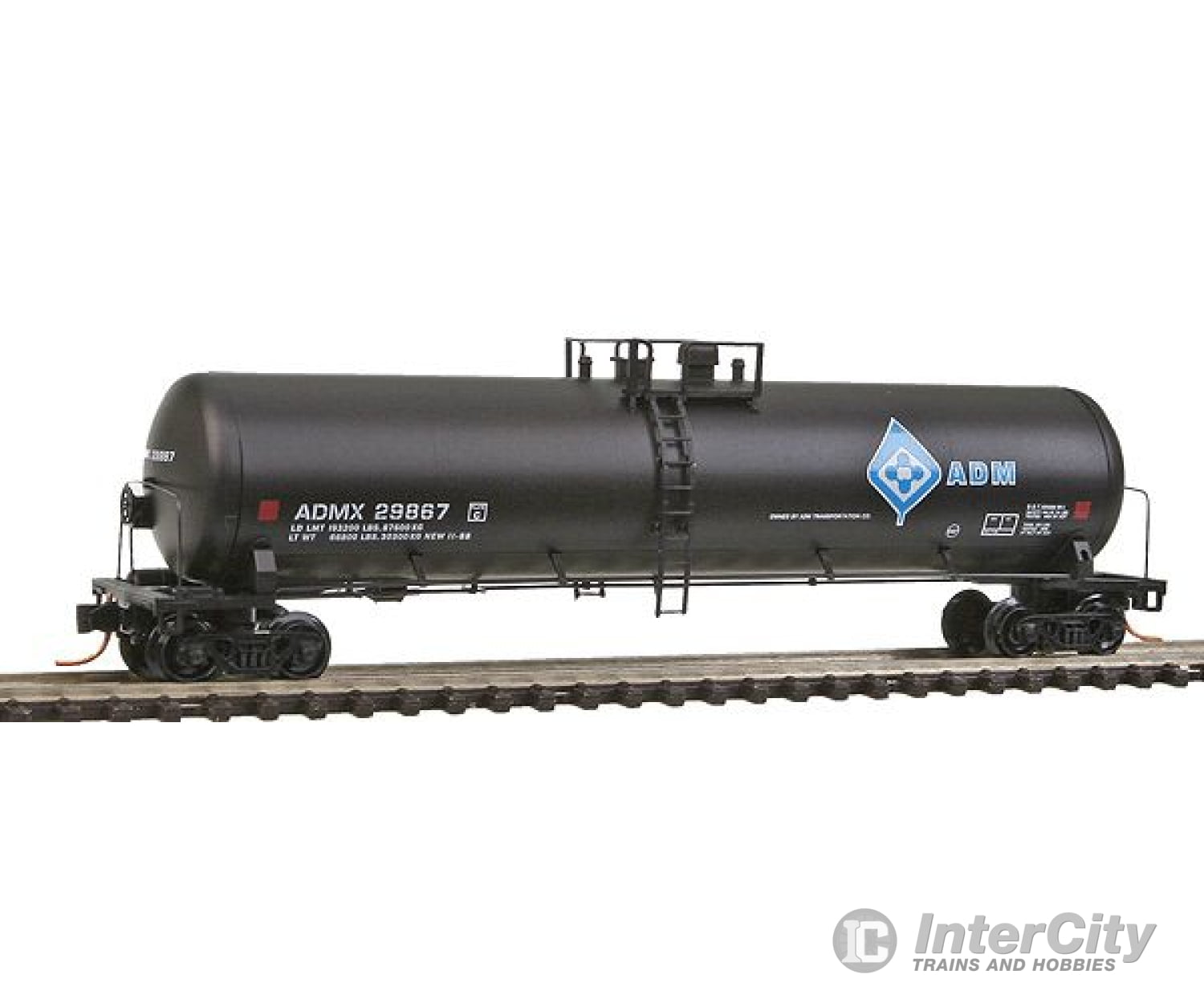 Micro Trains N 11000020 56 General Service Tank Car -- Adm Transportation #29867 (Black White And