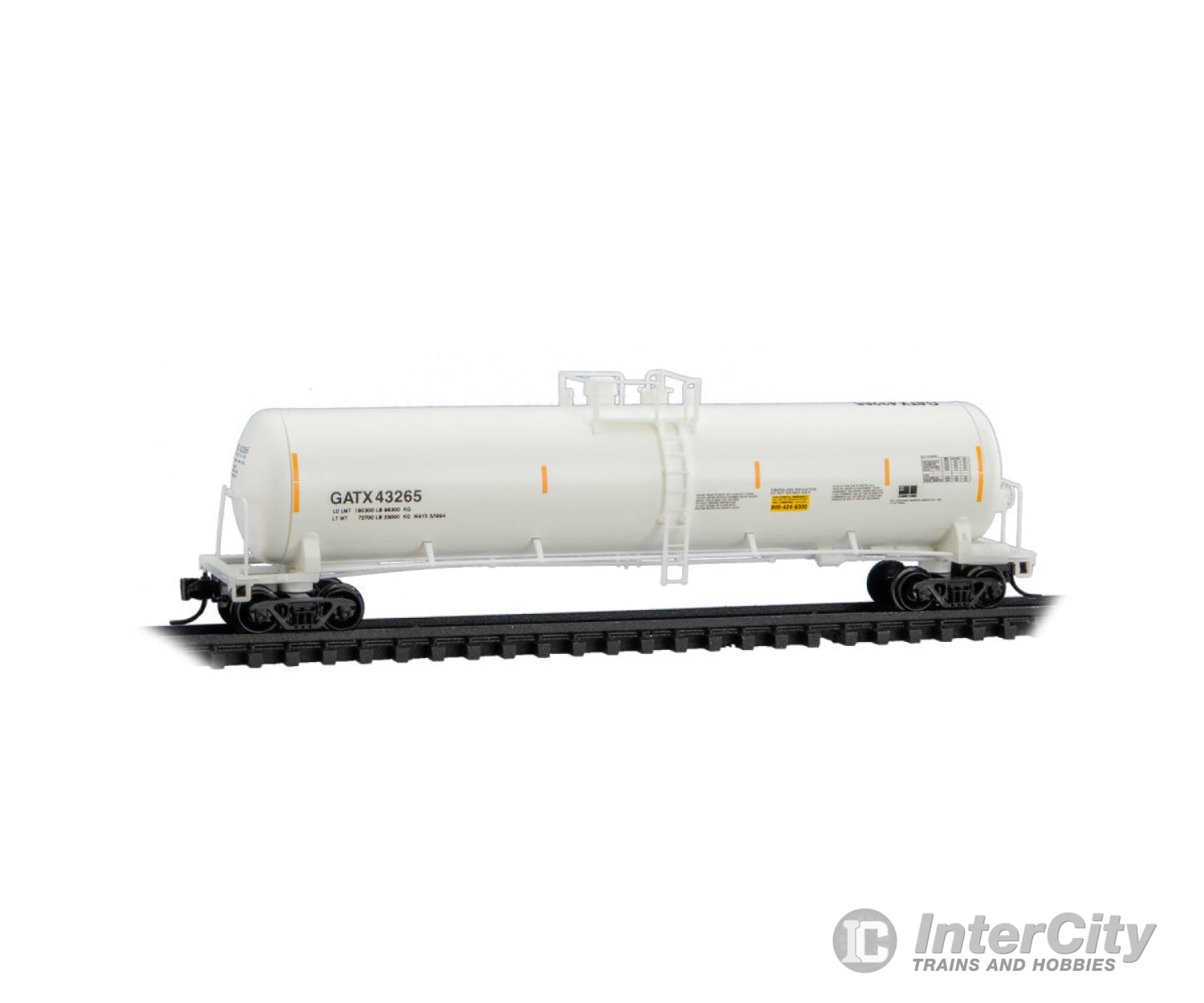 Micro Trains N 11000660 56’ General-Service Tank Car - General American Transportation GATX #43265 (white yellow