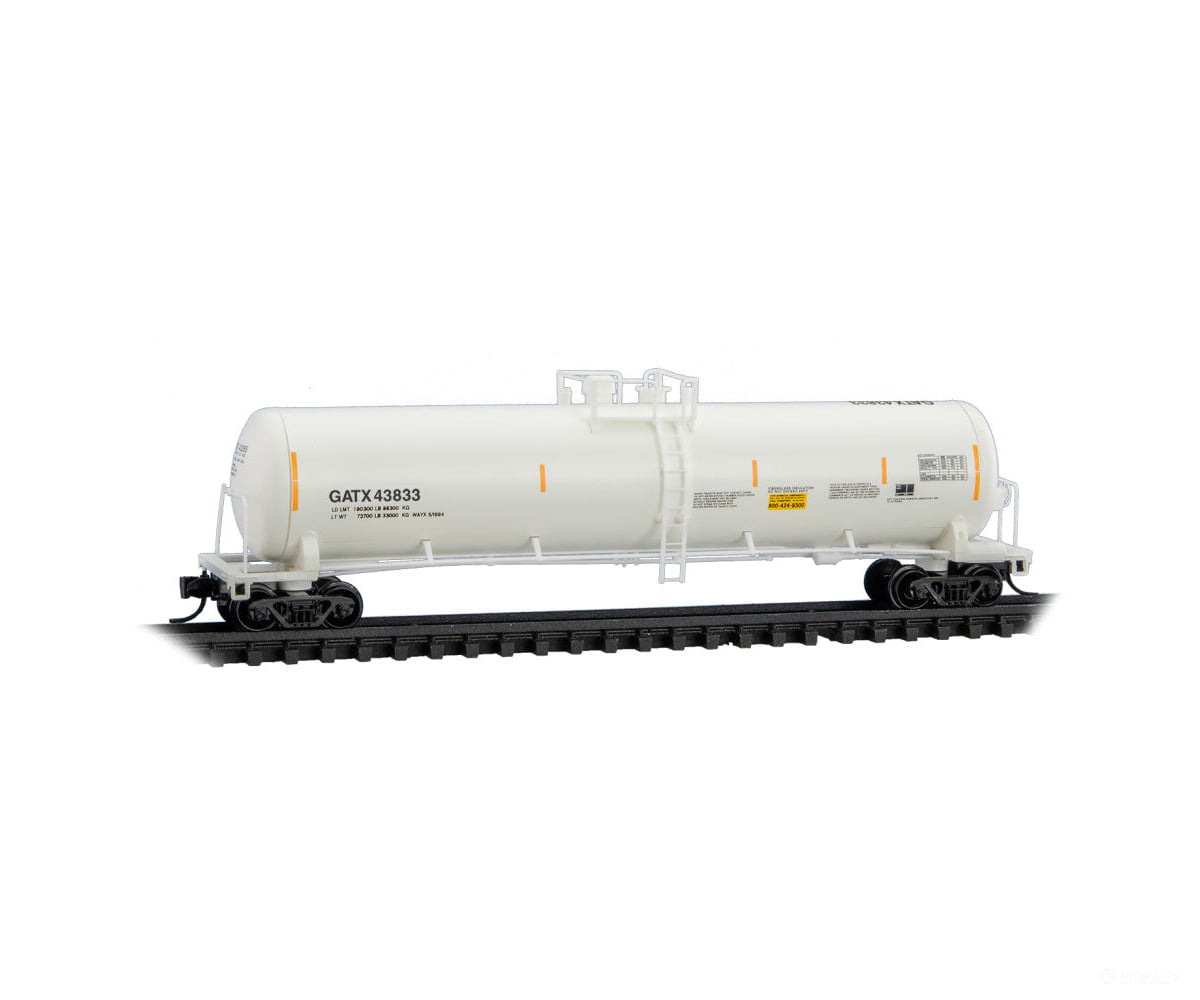 Micro Trains N 11000661 56’ General-Service Tank Car - General American Transportation GATX #43833 (white yellow