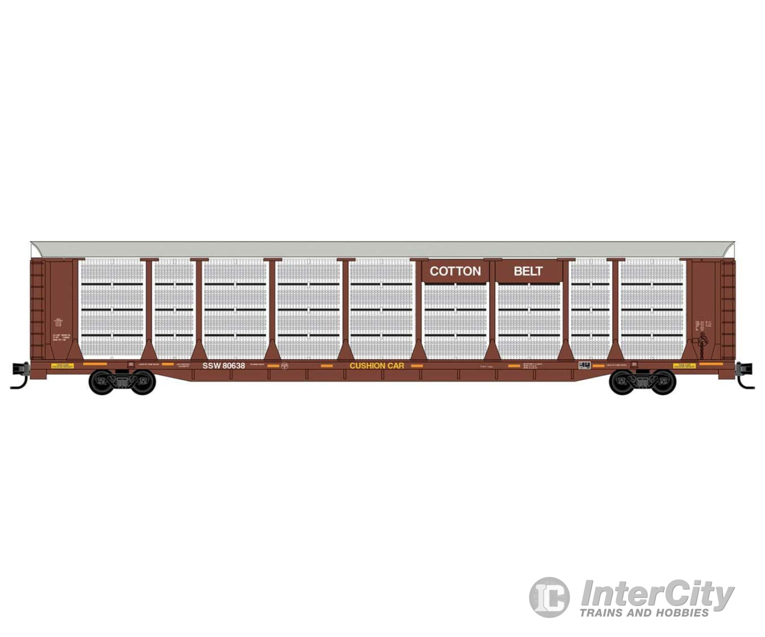 Micro Trains N 11100390 89 Tri-Level Enclosed Auto Rack - Ready To Run -- Cotton Belt Ssw 80638