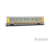 Micro Trains N 11144490 89’ Tri-Level Enclosed Auto Rack - TTX TTGX #851005 (Weathered silver yellow red logo graffiti)
