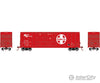 Micro Trains N 12200061 Greenville 60 Double-Door Boxcar W/41 3 Wheelbase - Ready To Run -- Santa Fe