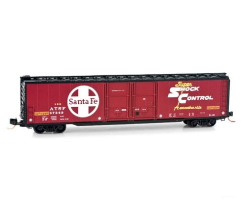 Micro Trains N 12200062 Greenville 60 Double-Door Boxcar W/41 3 Wheelbase - Ready To Run -- Santa Fe