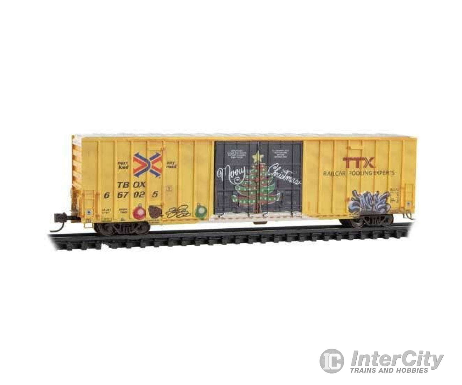 Micro Trains N 12344012 60’ Rib-Side Double-Plug-Door High-Cube Boxcar - Ready To Run Ttx Tbox