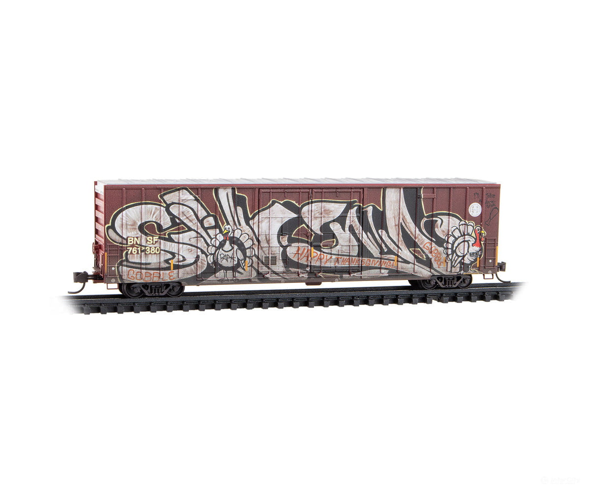 Micro Trains N 12344170 Weathered Burlington Northern Santa Fe Rd# 761380 Freight Cars