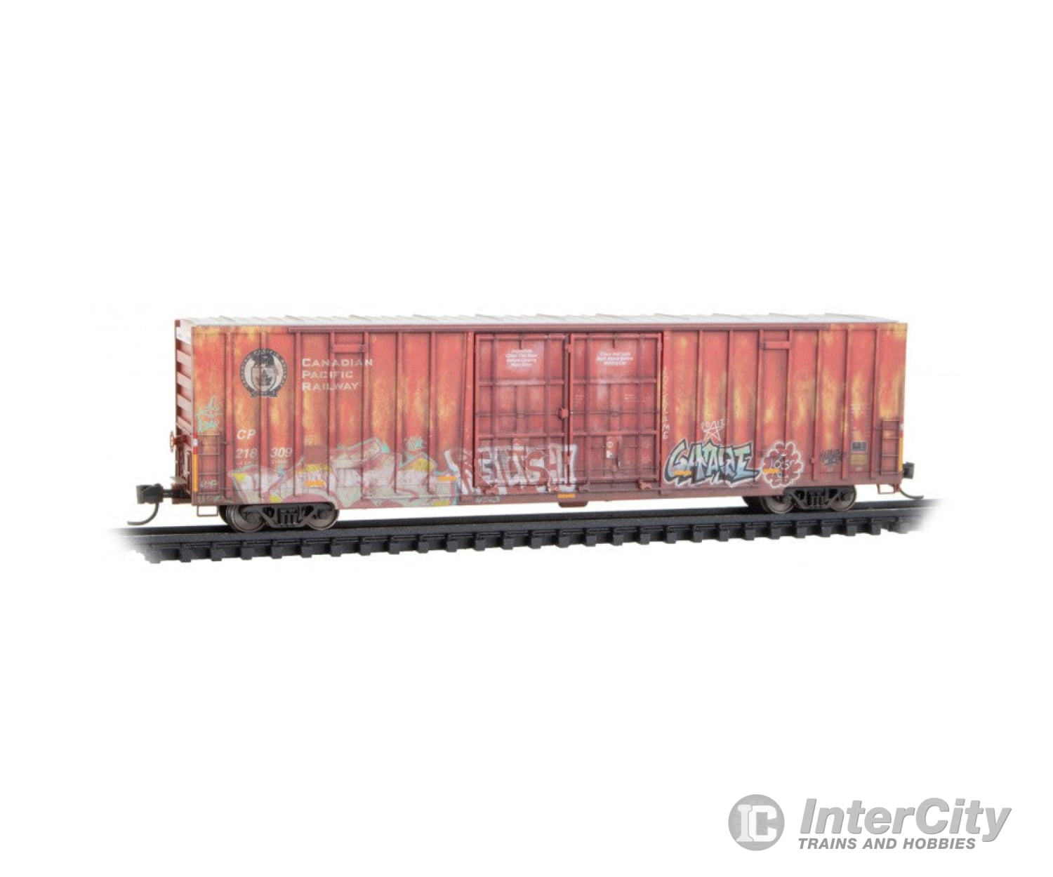 Micro Trains N 12345073 60 Rib-Side Double-Plug-Door High-Cube Boxcar - Canadian Pacific # 218309