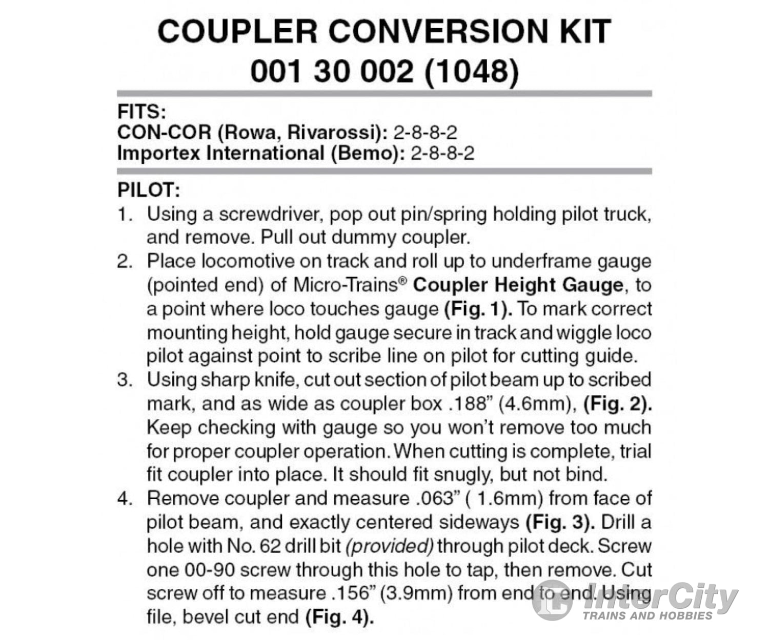 Micro Trains N 130002 Locomotive Coupler Conversion Kits -- Mrc 2-8-8-2S Couplers & Trucks