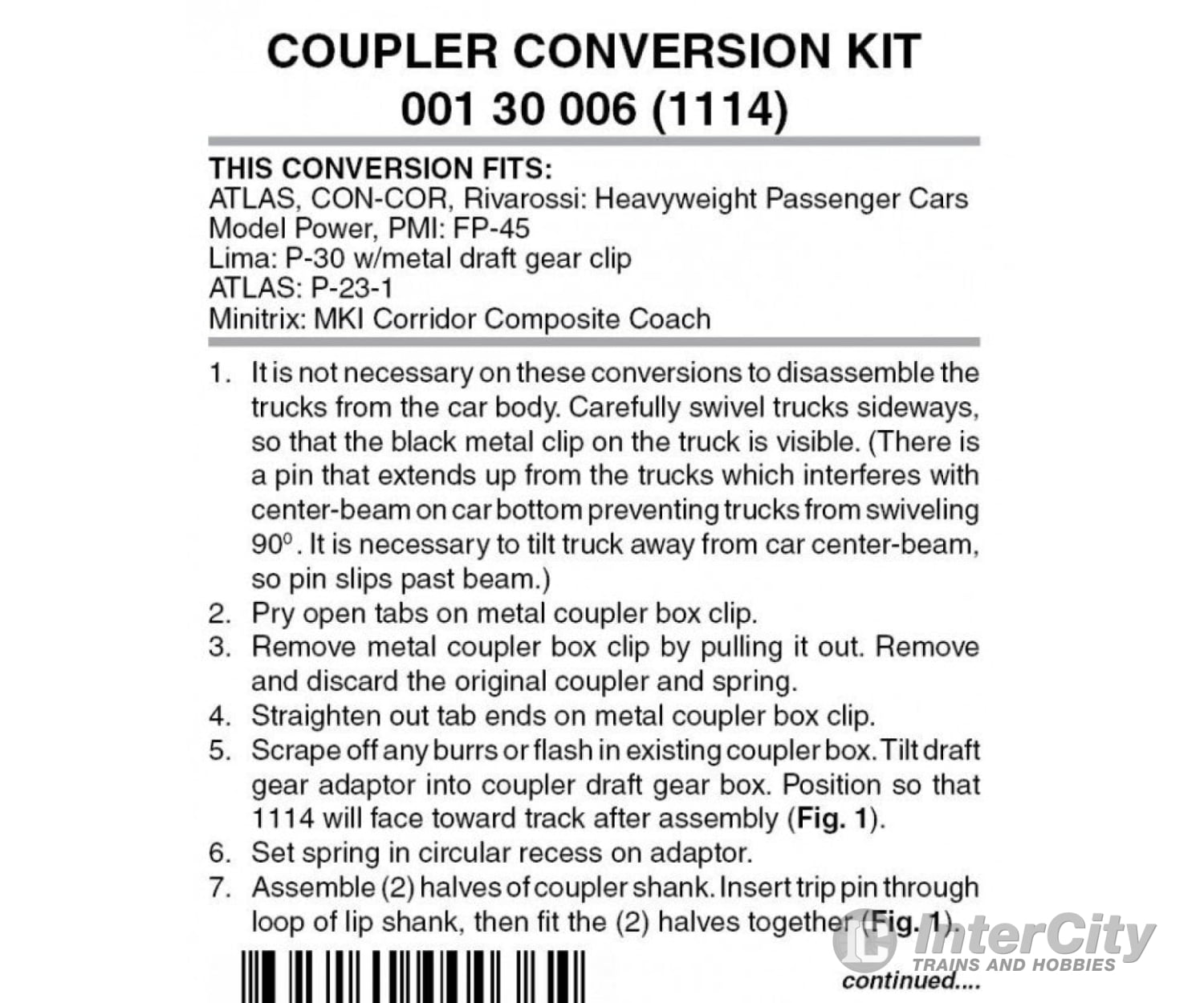 Micro Trains N 130006 Locomotive Coupler Conversion Kits -- Model Power Fp45 Couplers & Trucks