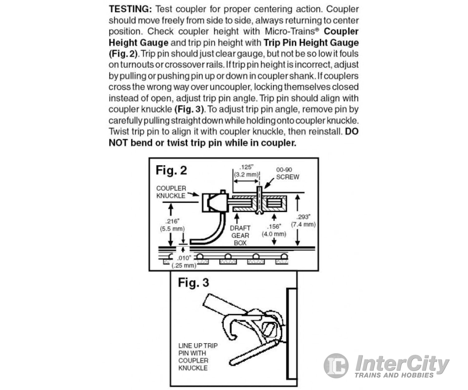 Micro Trains N 132020 Locomotive Coupler Conversion Kits -- Atlas Plymouth Wtd Switcher Couplers &