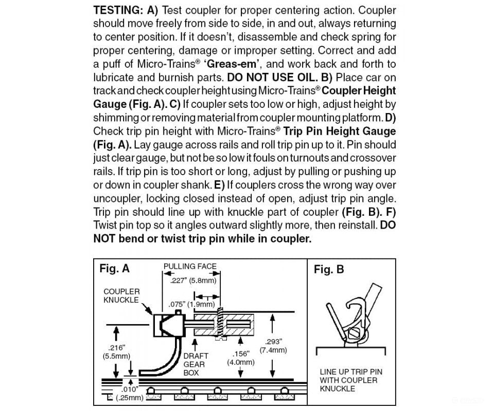Micro Trains N 132050 Locomotive Coupler Conversion Kits W/Pilot Face -- Atlas Rsd4/5 (Black Pilot)