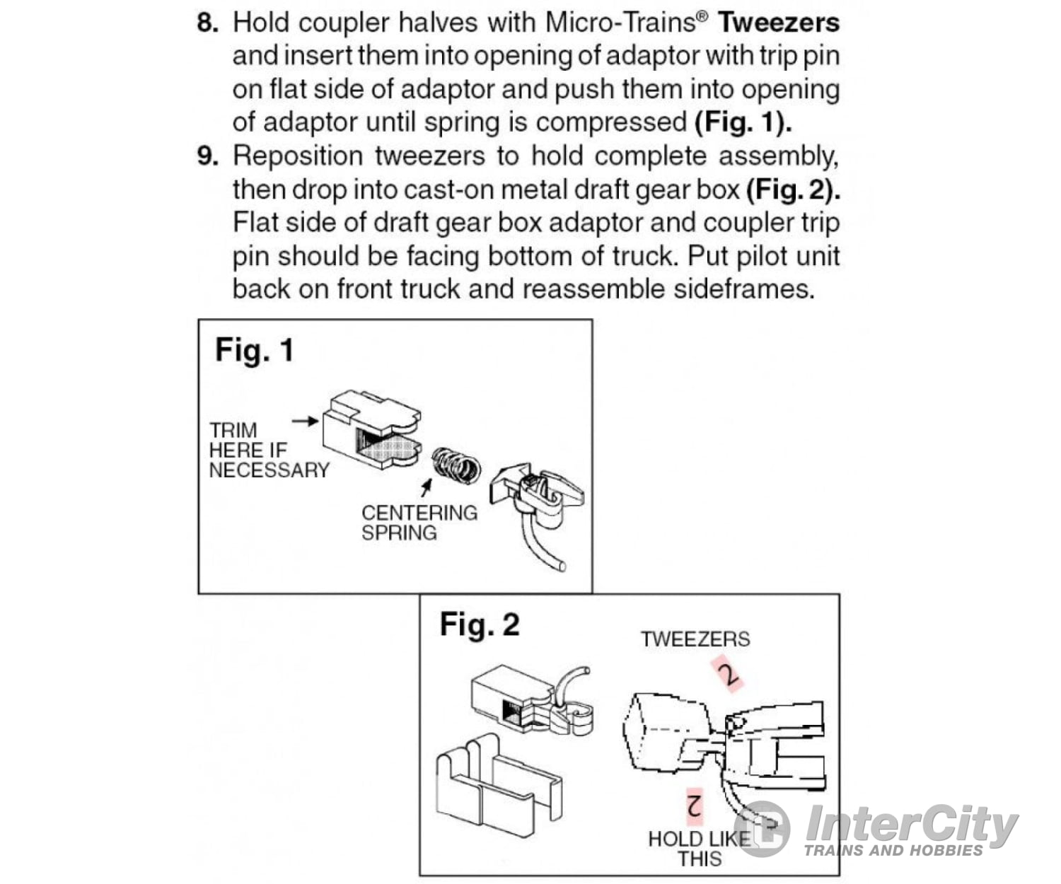 Micro Trains N 135000 Locomotive Coupler Conversion Kits -- Con-Cor Pa-1 Powered Couplers & Trucks