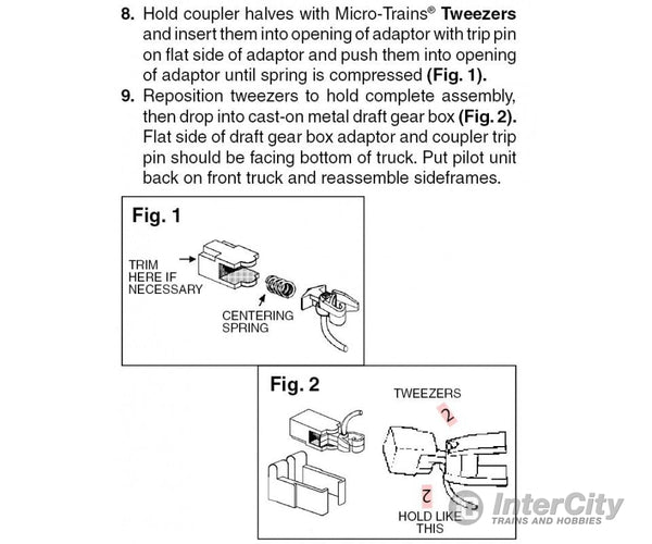 Micro Trains N 135000 Locomotive Coupler Conversion Kits -- Con-Cor Pa-1 Powered Couplers & Trucks