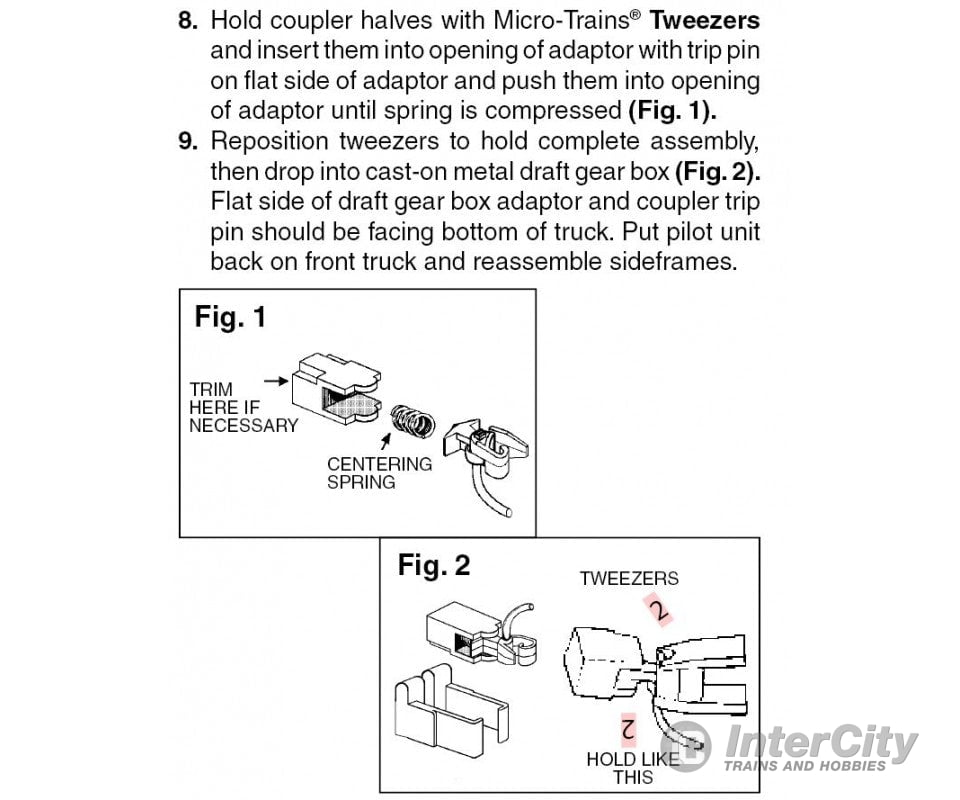 Micro Trains N 135000 Locomotive Coupler Conversion Kits -- Con-Cor Pa-1 Powered Couplers & Trucks