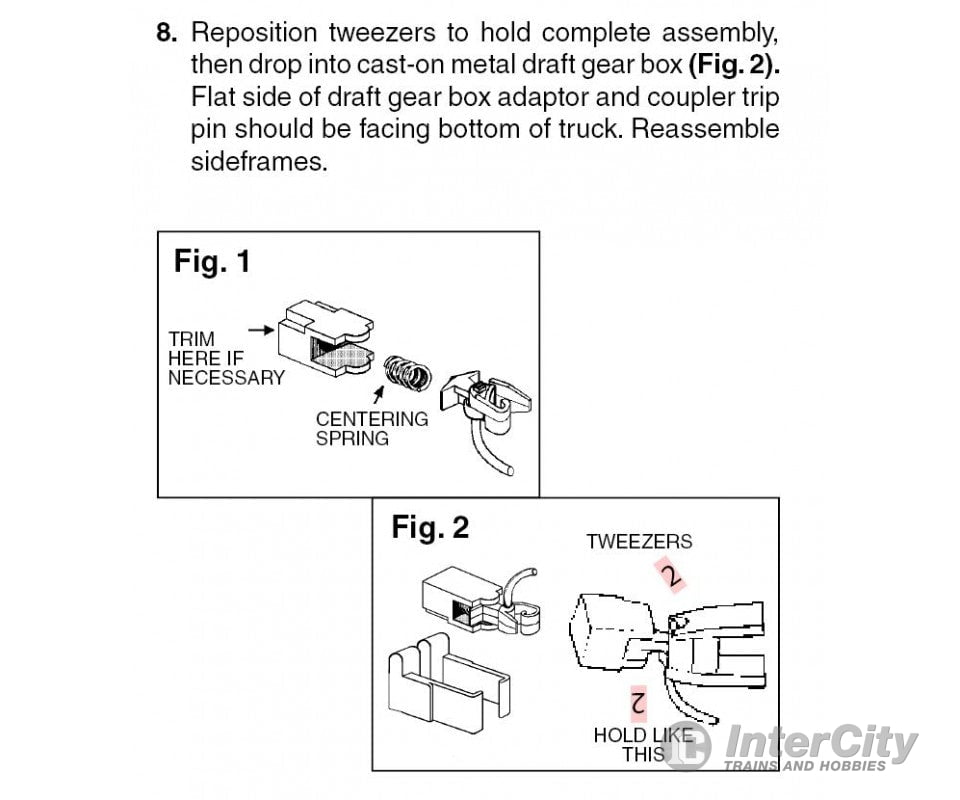 Micro Trains N 135010 Locomotive Coupler Conversion Kits -- Con-Cor Pb-1 Powered Parts