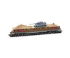 Micro Trains N 13700074 6-Axle 68’ Flatcar w/End of WWII Memorial Tank Load - VE Day (brown black gray) - Freight Cars