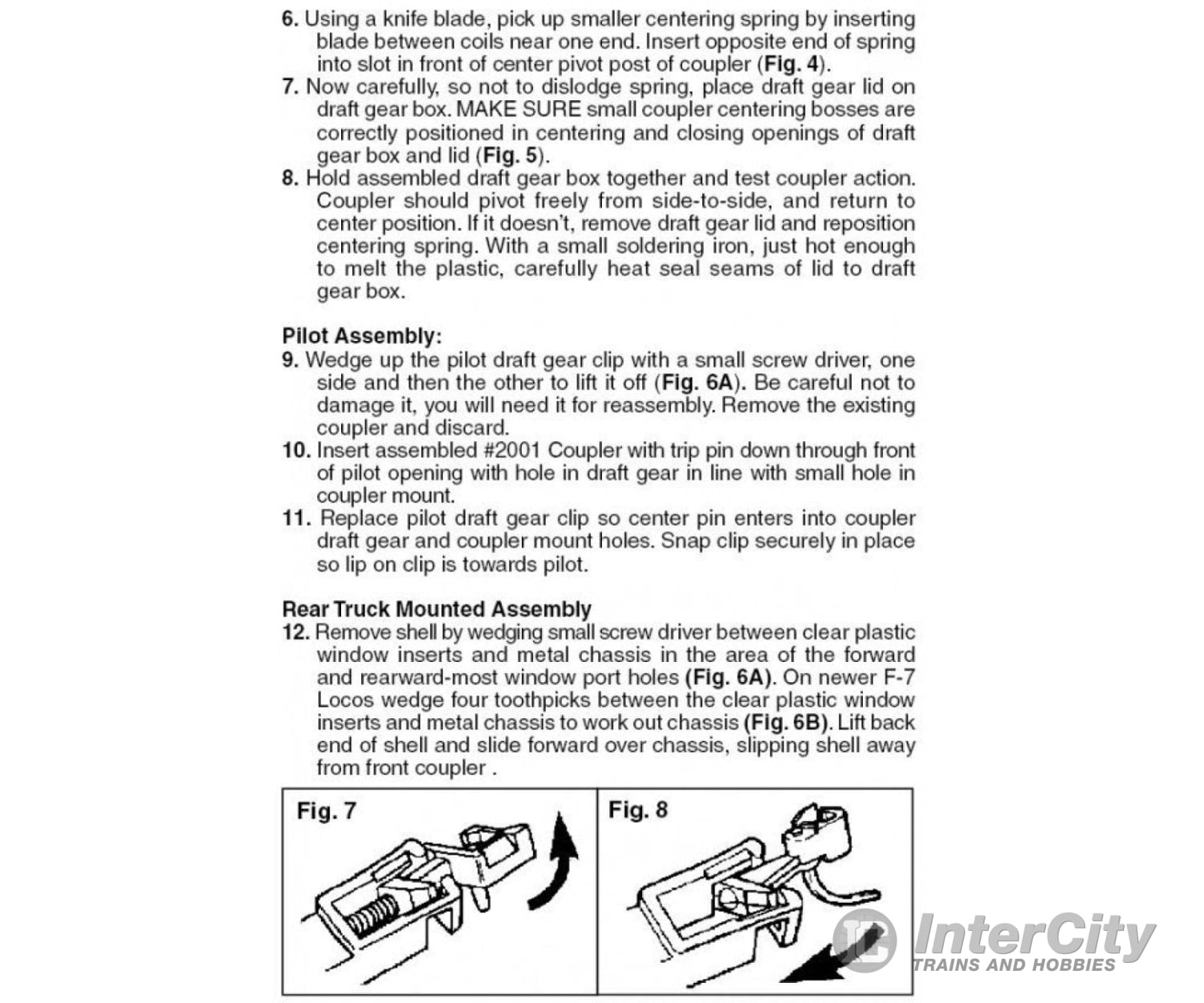 Micro Trains N 141040 Locomotive Coupler Conversion Kits -- Kato E8A & E9A Couplers Trucks