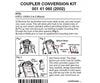 Micro Trains N 141060 Locomotive Coupler Conversion Kits -- Kato Usra 2-8-2 Mikado & Tender Couplers