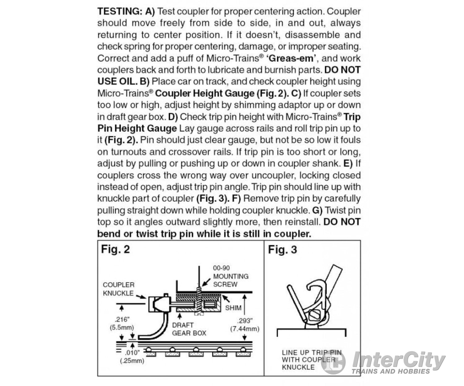 Micro Trains N 142010 Locomotive Coupler Conversion Kits W/Pilot Face -- Life-Like Bl-2 (Black