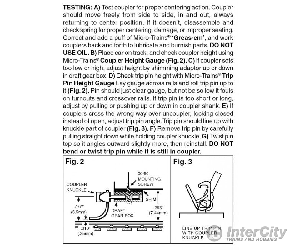Micro Trains N 142010 Locomotive Coupler Conversion Kits W/Pilot Face -- Life-Like Bl-2 (Black