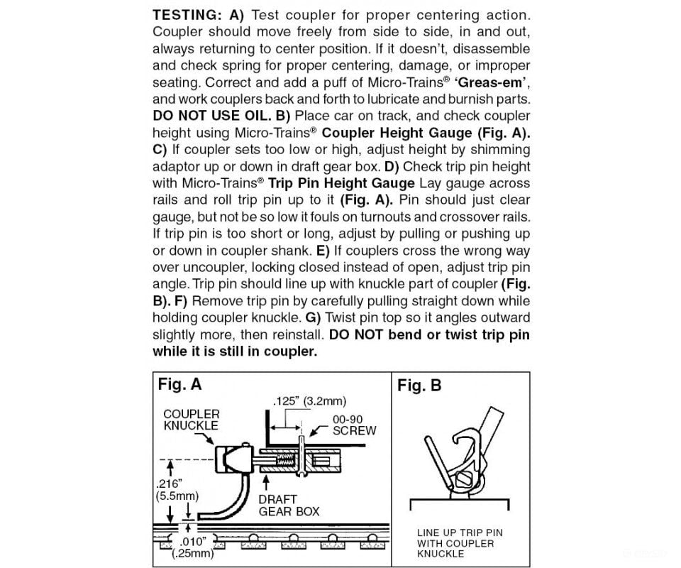 Micro Trains N 142030 Locomotive Coupler Conversion Kits W/Pilot Face -- Life Like Gp18 (Front &