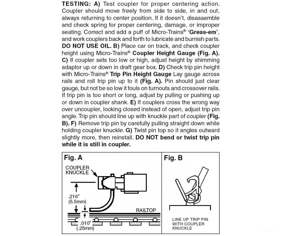 Micro Trains 144010 Locomotive Coupler Conversion Kits - Minitrix 0-6-0T Donkey Couplers & Trucks