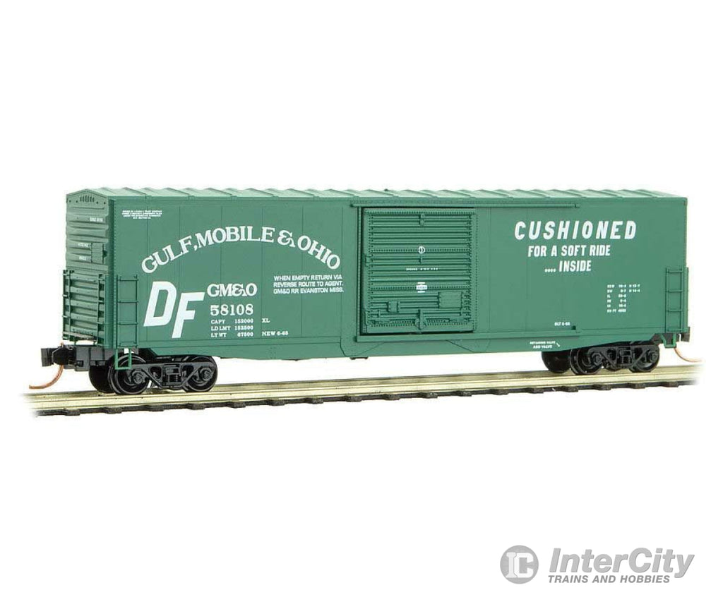 Micro Trains N 18000010 50 Boxcar With 10 Door No Roofwalk Short Ladders - Ready To Run -- Gulf