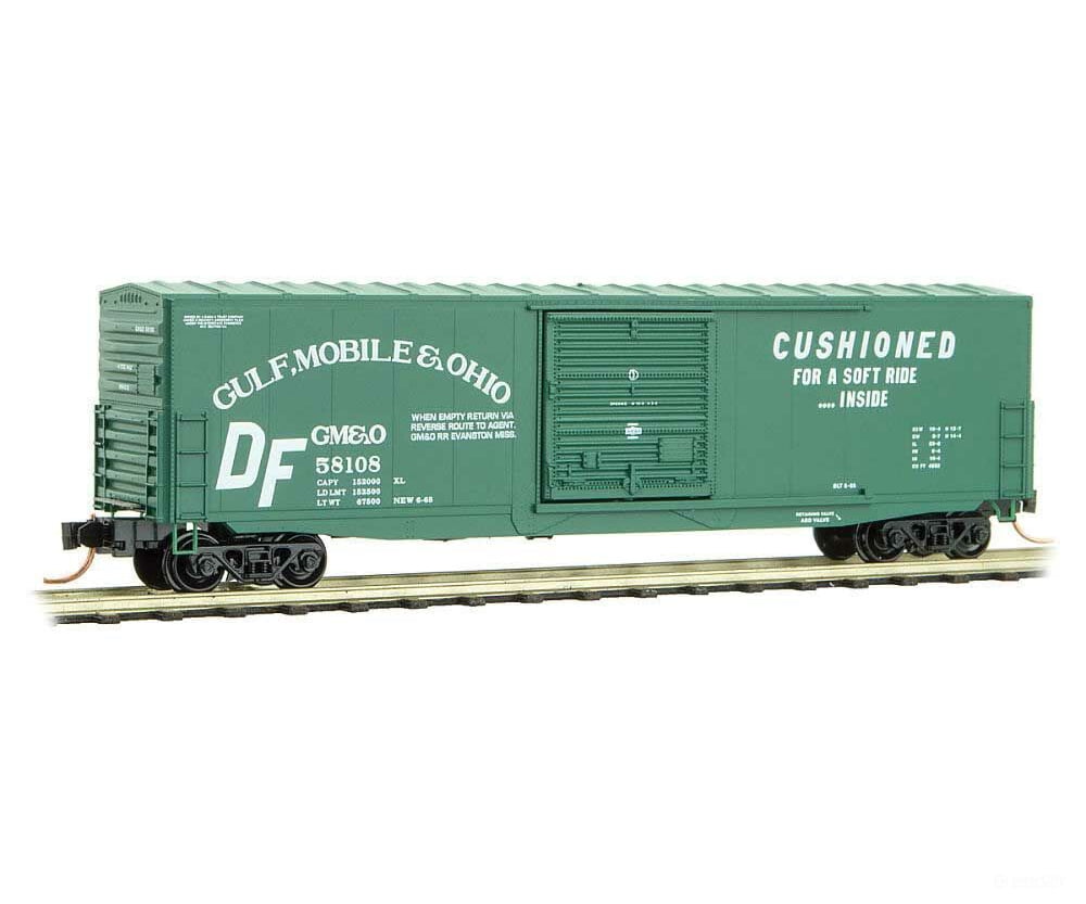Micro Trains N 18000010 50 Boxcar With 10 Door No Roofwalk Short Ladders - Ready To Run -- Gulf