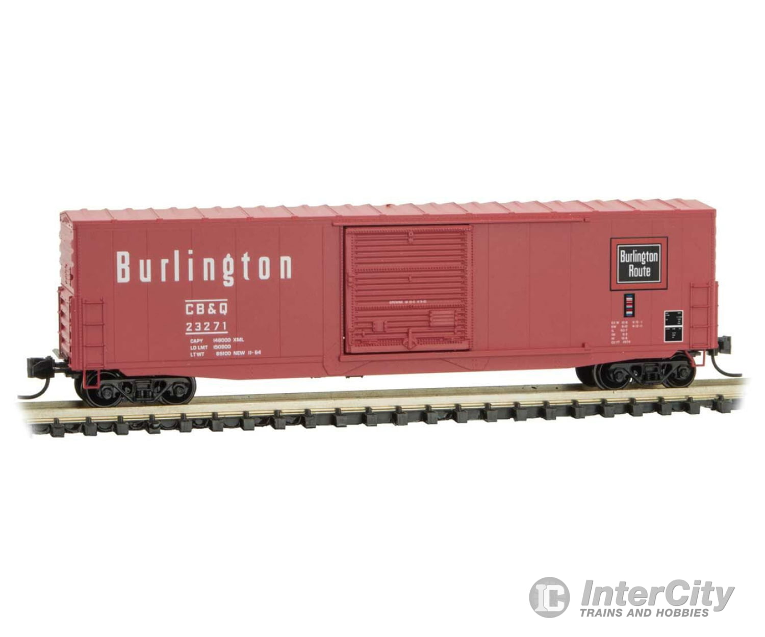 Micro Trains N 18000210 50 Boxcar With 10 Door No Roofwalk Short Ladders - Ready To Run -- Chicago