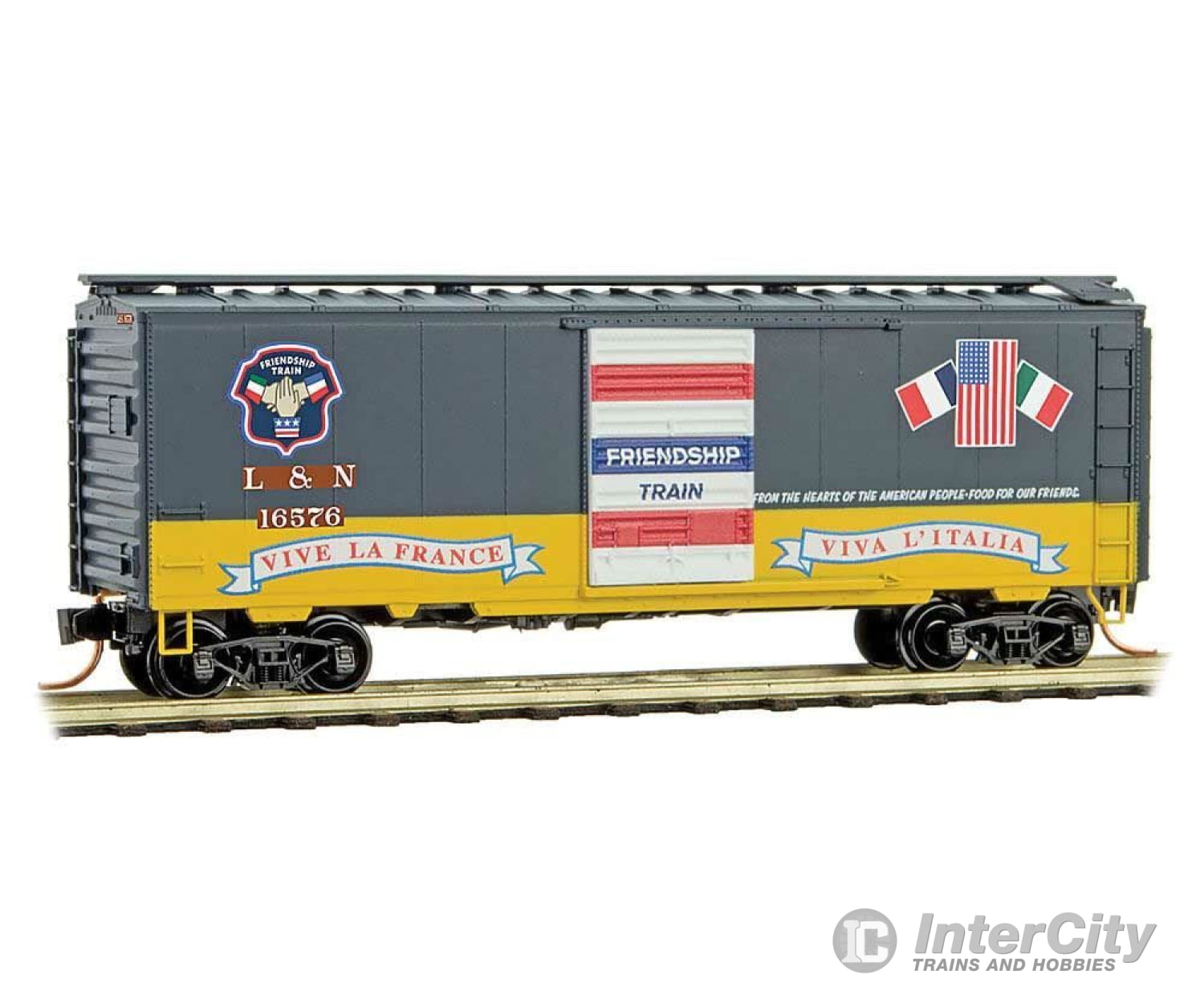 Micro Trains N 2000057 40 Single-Door Boxcar - Ready To Run -- Louisville & Nashville 16576 (Blue