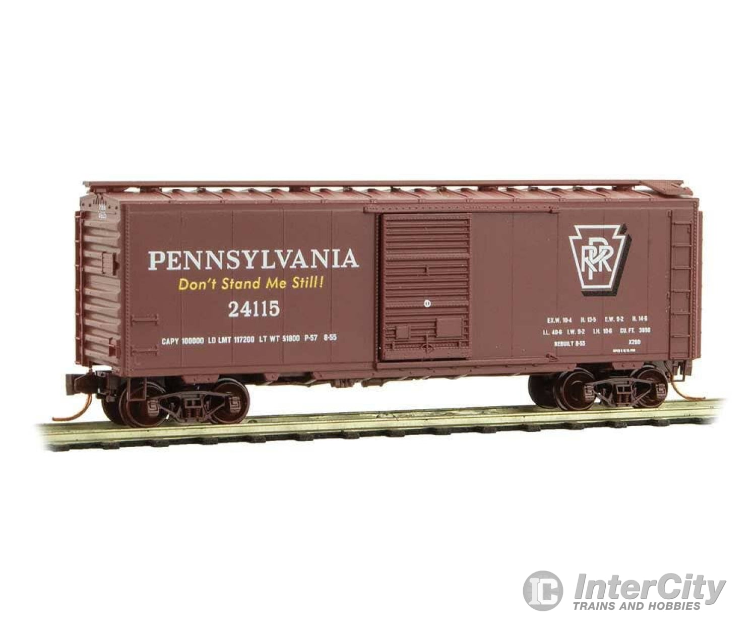 Micro Trains N 2000996 40’ Single-Door Boxcar - Pennsylvania Railroad 24115 (Boxcar Red Shadow