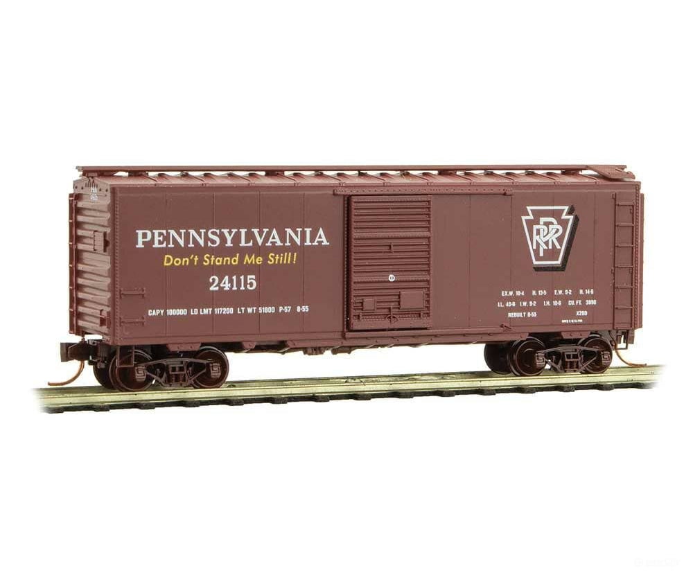 Micro Trains N 2000996 40’ Single-Door Boxcar - Pennsylvania Railroad 24115 (Boxcar Red Shadow