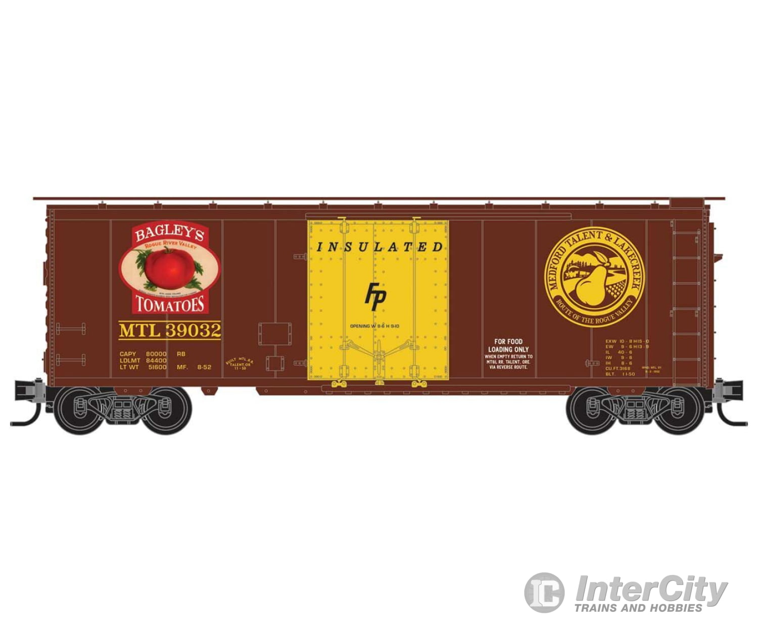 Micro Trains N 2150622 40 Plug-Door Boxcar - Ready To Run -- Medford Talent & Lakecreek #39032